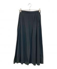 COGTHEBIGSMOKE（コグザビッグスモーク）の古着「HALO SEMI-FLARE SKIRT/ヘイロー セミフレア スカート」｜ブラック