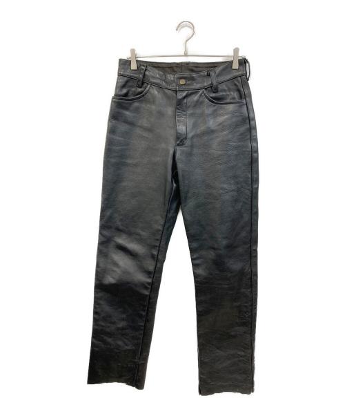 VANSON（バンソン）VANSON (バンソン) ブーツカットレザーパンツ ブラック サイズ:SIZE 32の古着・服飾アイテム