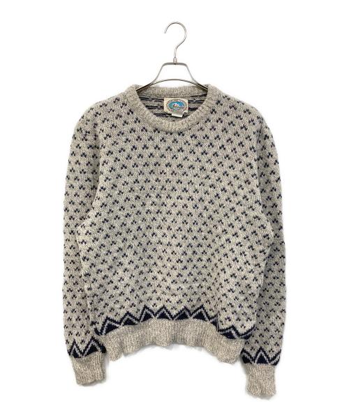 ENVIRONMENTAL CLOTHING（エンヴァイロンメンタル クロージング）ENVIRONMENTAL CLOTHING (エンヴァイロンメンタル クロージング) バーズアイニット グレー×ネイビー サイズ:SIZE XLの古着・服飾アイテム