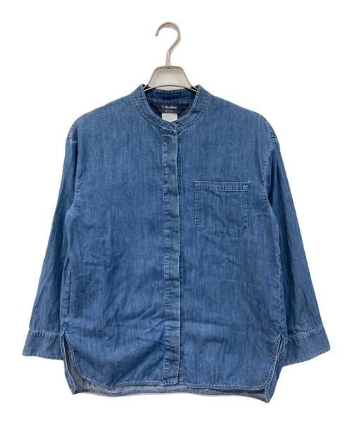 'S Max Mara（エスマックスマーラ）'S Max Mara (エスマックスマーラ) バンドカラーシャツ インディゴ サイズ:SIZE 42の古着・服飾アイテム