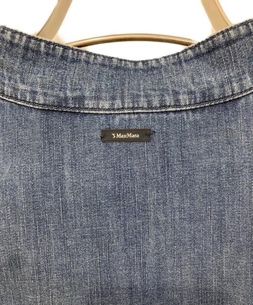 'S Max Mara（エスマックスマーラ）'S Max Mara (エスマックスマーラ) バンドカラーシャツ インディゴ サイズ:SIZE 42の古着・服飾アイテム