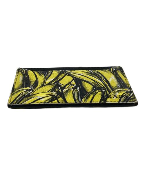 PRADA（プラダ）PRADA (プラダ) バナナ柄 カードケース ブラック×イエローの古着・服飾アイテム