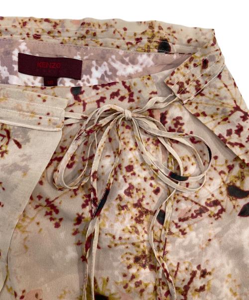 KENZO（ケンゾー）KENZO (ケンゾー) シルクセットアップ ベージュ サイズ:SIZE 42の古着・服飾アイテム
