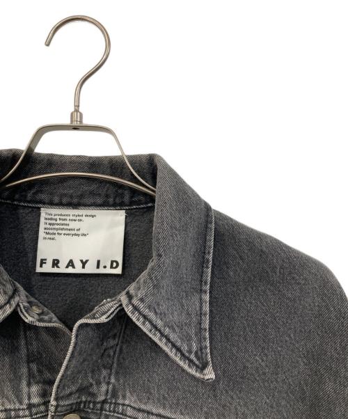 FRAY ID（フレイ アイディー）FRAY ID (フレイ アイディー) ショートデニムジャケット グレーの古着・服飾アイテム