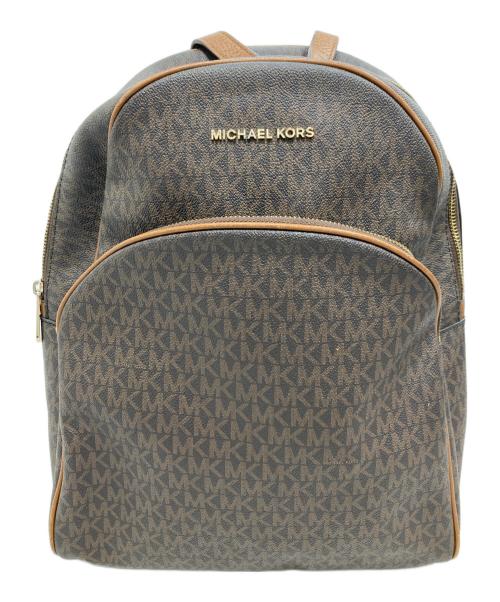 MICHAEL KORS（マイケル・コース）MICHAEL KORS (マイケル・コース) モノグラムリュック ブラウンの古着・服飾アイテム