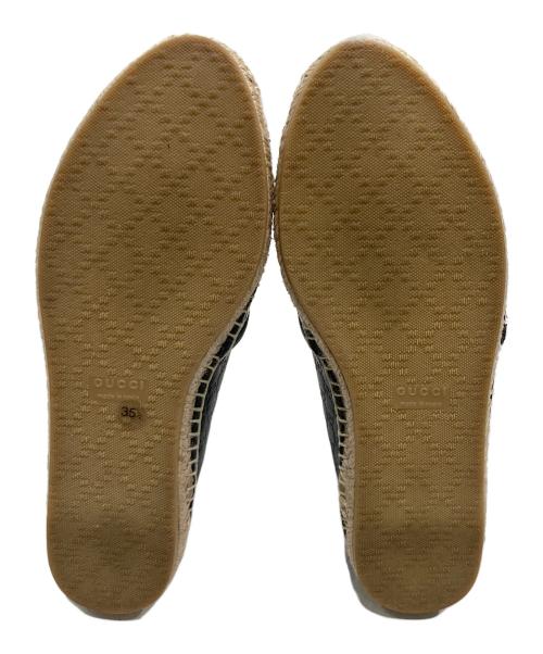 GUCCI（グッチ）GUCCI (グッチ) マイクログッチシマ エスパドリーユ ブラック サイズ:35　1/2の古着・服飾アイテム