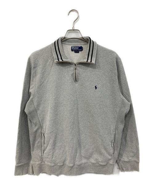 POLO RALPH LAUREN（ポロ・ラルフローレン）POLO RALPH LAUREN (ポロ・ラルフローレン) ハーフジップスウェット グレー サイズ:SIZE Lの古着・服飾アイテム
