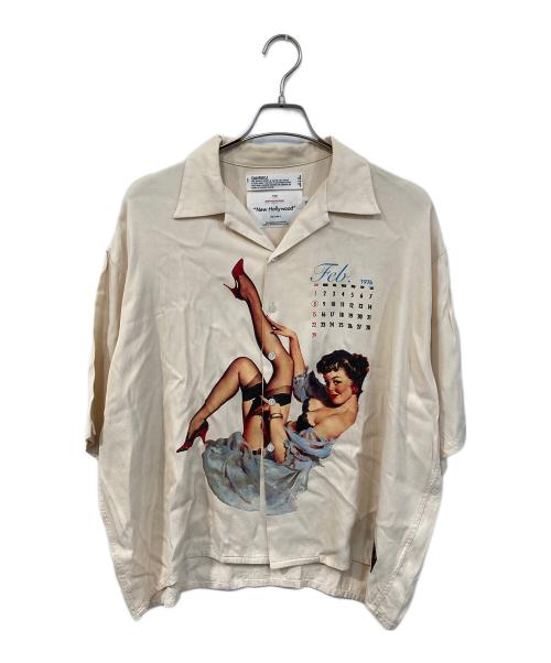 DAIRIKU（ダイリク）DAIRIKU (ダイリク) Pinup Girl New Hollywood Half Sleeve Shirt ベージュ サイズ:Fの古着・服飾アイテム