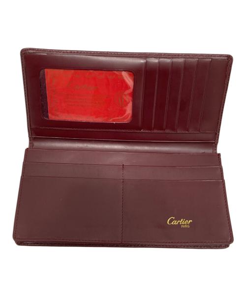 Cartier（カルティエ）Cartier (カルティエ) 2つ折り長財布 ボルドーの古着・服飾アイテム