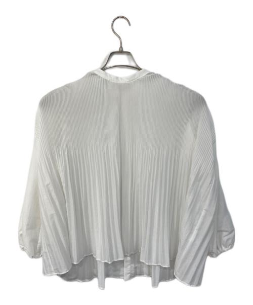 BEARDSLEY（ビアズリー）BEARDSLEY (ビアズリー) プリーツブラウス ホワイト サイズ:FREEの古着・服飾アイテム