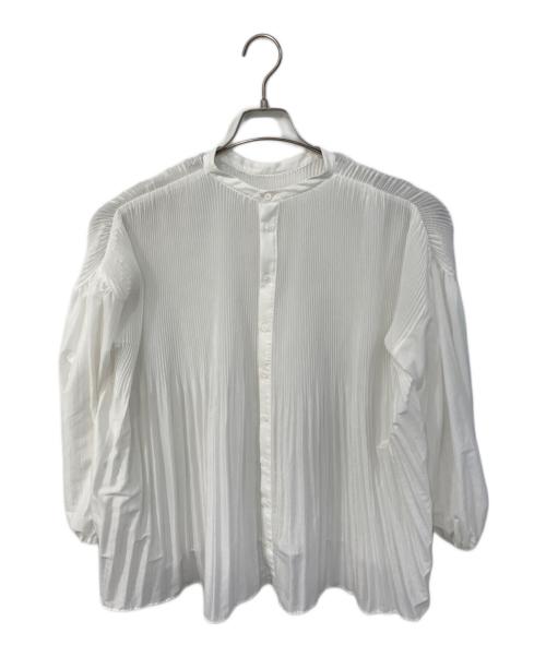 BEARDSLEY（ビアズリー）BEARDSLEY (ビアズリー) プリーツブラウス ホワイト サイズ:FREEの古着・服飾アイテム