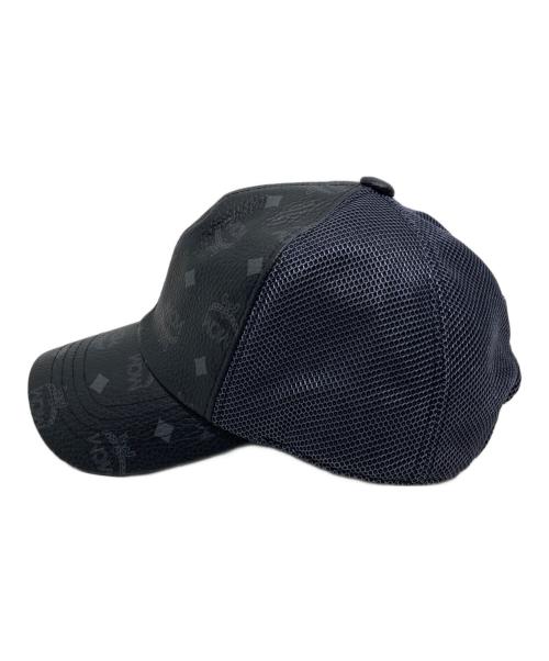 MCM（エムシーエム）MCM (エムシーエム) メッシュレザーキャップ ブラックの古着・服飾アイテム