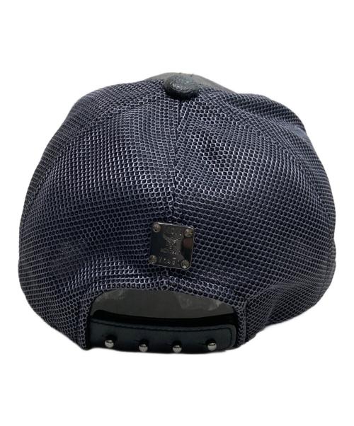 MCM（エムシーエム）MCM (エムシーエム) メッシュレザーキャップ ブラックの古着・服飾アイテム
