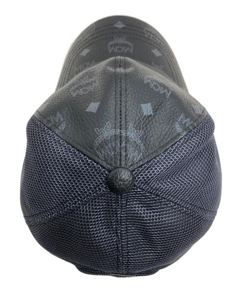 MCM（エムシーエム）MCM (エムシーエム) メッシュレザーキャップ ブラックの古着・服飾アイテム