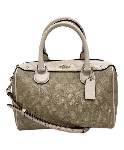 COACH（コーチ）COACH (コーチ) シグネチャー2WAYショルダーバッグ ベージュの古着・服飾アイテム