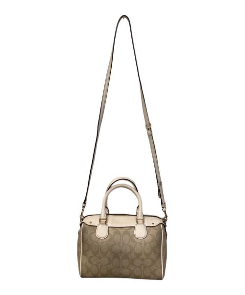 COACH（コーチ）COACH (コーチ) シグネチャー2WAYショルダーバッグ ベージュの古着・服飾アイテム