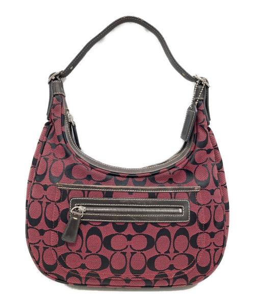 COACH（コーチ）COACH (コーチ) シグネチャーワンショルダーバッグ ピンクの古着・服飾アイテム