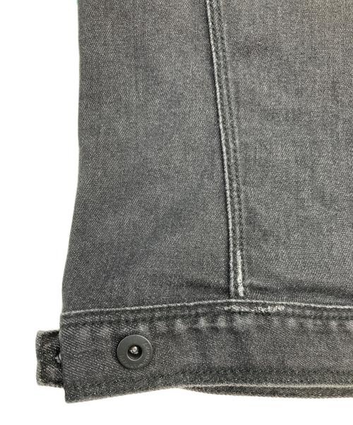 EMPORIO ARMANI（エンポリオ アルマーニ）EMPORIO ARMANI (エンポリオ アルマーニ) ノーカラーデニムジャケット ブラック サイズ:SIZE 50の古着・服飾アイテム