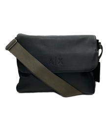 ARMANI EXCHANGE（アルマーニ エクスチェンジ）の古着「メッセンジャーバッグ」｜ブラック