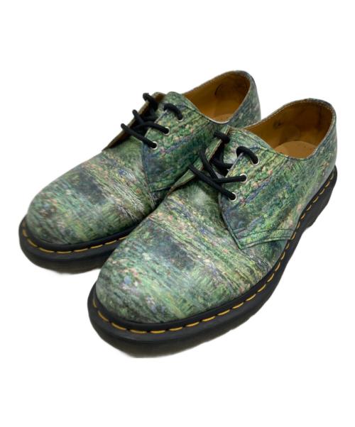 Dr.Martens（ドクターマーチン）Dr.Martens (ドクターマーチン) THE NATIONAL GALLERY (ナショナル・ギャラリー) ３ホールシューズ グリーン サイズ:UK8の古着・服飾アイテム