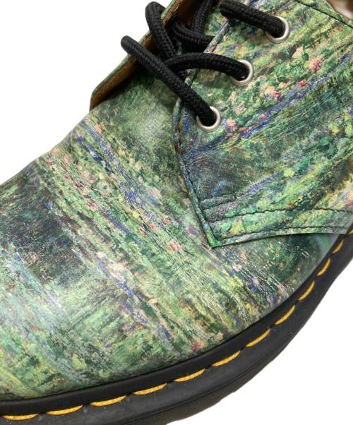 Dr.Martens（ドクターマーチン）Dr.Martens (ドクターマーチン) THE NATIONAL GALLERY (ナショナル・ギャラリー) ３ホールシューズ グリーン サイズ:UK8の古着・服飾アイテム