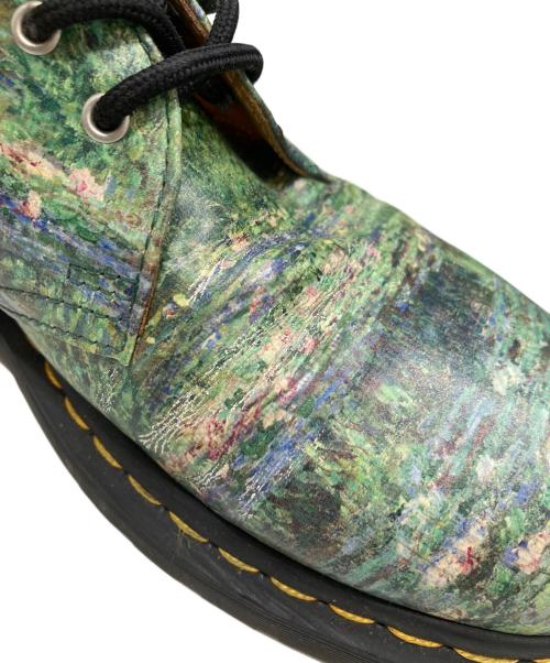 Dr.Martens（ドクターマーチン）Dr.Martens (ドクターマーチン) THE NATIONAL GALLERY (ナショナル・ギャラリー) ３ホールシューズ グリーン サイズ:UK8の古着・服飾アイテム