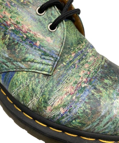 Dr.Martens（ドクターマーチン）Dr.Martens (ドクターマーチン) THE NATIONAL GALLERY (ナショナル・ギャラリー) ３ホールシューズ グリーン サイズ:UK8の古着・服飾アイテム