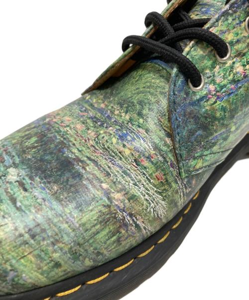 Dr.Martens（ドクターマーチン）Dr.Martens (ドクターマーチン) THE NATIONAL GALLERY (ナショナル・ギャラリー) ３ホールシューズ グリーン サイズ:UK8の古着・服飾アイテム