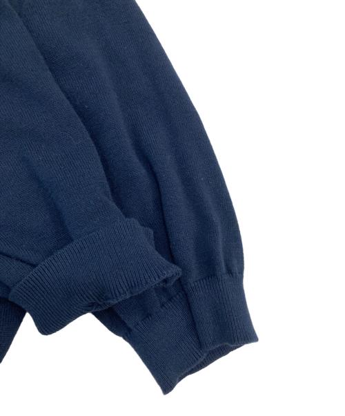 BLUE LABEL CRESTBRIDGE（ブルーレーベルクレストブリッジ）BLUE LABEL CRESTBRIDGE (ブルーレーベルクレストブリッジ) チェックドレープツイル ニットコンビマキシワンピース ネイビー サイズ:38の古着・服飾アイテム