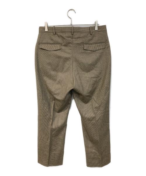 NICENESS（ナイスネス）NICENESS (ナイスネス) E.SOUTH 千鳥柄スラックス ブラウン サイズ:SIZE Lの古着・服飾アイテム