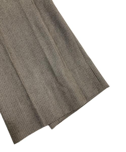 NICENESS（ナイスネス）NICENESS (ナイスネス) E.SOUTH 千鳥柄スラックス ブラウン サイズ:SIZE Lの古着・服飾アイテム
