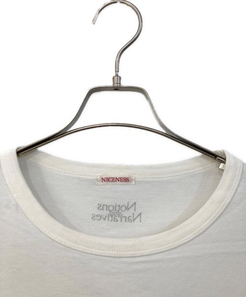 NICENESS（ナイスネス）NICENESS (ナイスネス) Notions and Narratives T-shirt/ノーションズ・アンド・ナラティヴス Tシャツ ホワイト サイズ:SIZE Lの古着・服飾アイテム