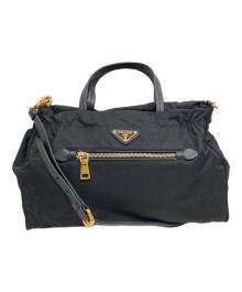 PRADA（プラダ）の古着「三角ロゴナイロン2WAYバッグ」｜ブラック