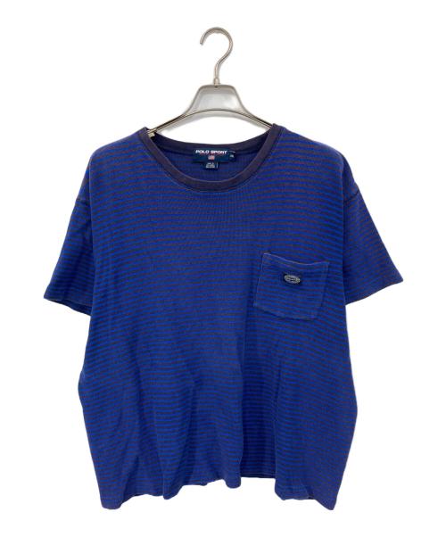 POLO SPORT（ポロスポーツ）POLO SPORT (ポロスポーツ) ボーダーTシャツ ブルー サイズ:SIZE XXLの古着・服飾アイテム