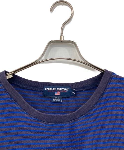 POLO SPORT（ポロスポーツ）POLO SPORT (ポロスポーツ) ボーダーTシャツ ブルー サイズ:SIZE XXLの古着・服飾アイテム