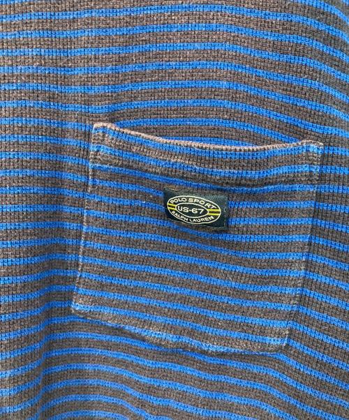 POLO SPORT（ポロスポーツ）POLO SPORT (ポロスポーツ) ボーダーTシャツ ブルー サイズ:SIZE XXLの古着・服飾アイテム
