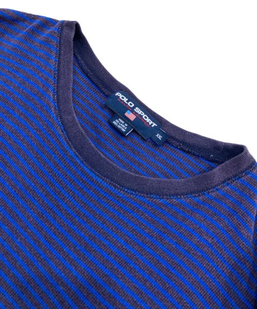 POLO SPORT（ポロスポーツ）POLO SPORT (ポロスポーツ) ボーダーTシャツ ブルー サイズ:SIZE XXLの古着・服飾アイテム