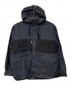 eYe COMME des GARCONS JUNYAWATANABE MAN×BAGJACKアイ コム デ ギャルソン ジュンヤ ワタナベ マン×バッグジャック）の古着「綿デニムドライオイル×エステルマットクロスbagjack Wネーム」｜インディゴ