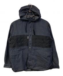 eYe COMME des GARCONS JUNYAWATANABE MAN×BAGJACK（アイ コム デ ギャルソン ジュンヤ ワタナベ マン×バッグジャック）の古着「綿デニムドライオイル×エステルマットクロスbagjack Wネーム」｜インディゴ