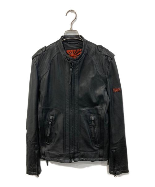 UNIONJAP（ユニオンジャップ）UNIONJAP (ユニオンジャップ) シングルライダースジャケット ブラック サイズ:SIZE Lの古着・服飾アイテム