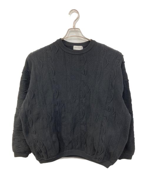 COOTIE PRODUCTIONS（クーティープロダクツ）COOTIE PRODUCTIONS (クーティープロダクツ) 3D Jacquard Solotex Knit Crew/3Dジャガードソロテックスニットクルー ブラック サイズ:SIZE Lの古着・服飾アイテム