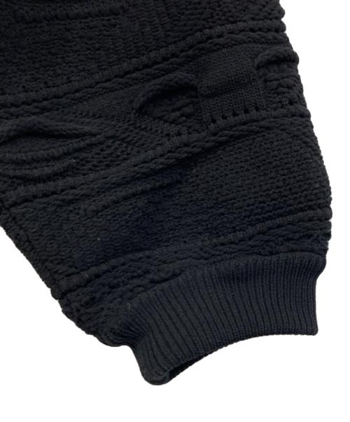 COOTIE PRODUCTIONS（クーティープロダクツ）COOTIE PRODUCTIONS (クーティープロダクツ) 3D Jacquard Solotex Knit Crew/3Dジャガードソロテックスニットクルー ブラック サイズ:SIZE Lの古着・服飾アイテム