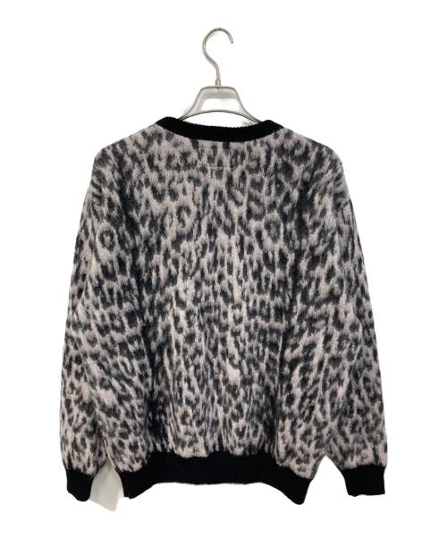 WACKO MARIA（ワコマリア）WACKO MARIA (ワコマリア) LEOPARD MOHAIR CREW NECK SWEATER/レオパード モヘア クルーネック セーター グレー×ブラック サイズ:SIZE Mの古着・服飾アイテム