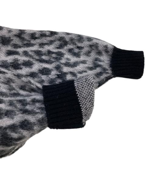 WACKO MARIA（ワコマリア）WACKO MARIA (ワコマリア) LEOPARD MOHAIR CREW NECK SWEATER/レオパード モヘア クルーネック セーター グレー×ブラック サイズ:SIZE Mの古着・服飾アイテム