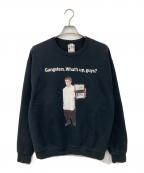 WACKO MARIA×JERZEESワコマリア×ジャージーズ）の古着「SUPERBAD CREW NECK SWEAT SHIRT/スーパーバッド クルーネック スウェットシャツ」｜ブラック
