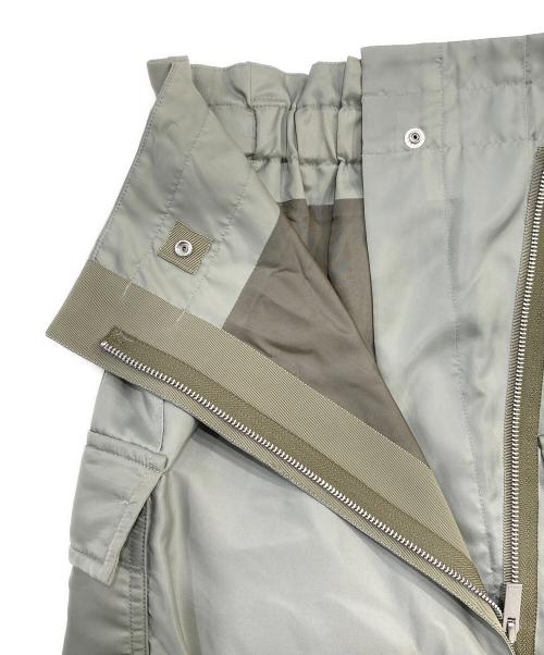 sacai（サカイ）sacai (サカイ) ナイロンツイルスカート プリーツスカート グリーン サイズ:SIZE 1の古着・服飾アイテム