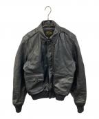VANSONバンソン）の古着「TYPE A-2レザージャケット」｜ブラック