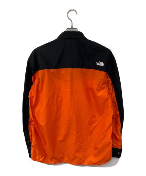 THE NORTH FACE（ザ ノース フェイス）THE NORTH FACE (ザ ノース フェイス) L/S Nuptse Shirt ブラック×オレンジ サイズ:SIZE Lの古着・服飾アイテム