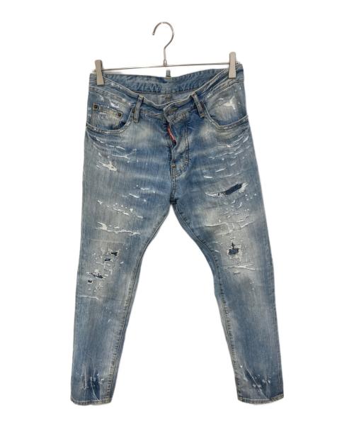 DSQUARED2（ディースクエアード）DSQUARED2 (ディースクエアード) CIGARETTE JEAN デニムパンツ ブルー サイズ:44の古着・服飾アイテム