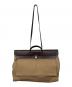 HERMES (エルメス) エールバッグジップ50 ブラウン×ベージュ：160000円